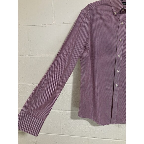 Nautica Shirt Mens 15.5 34/35 Red Gingham Plaid Button Down - Picture 4 of 9